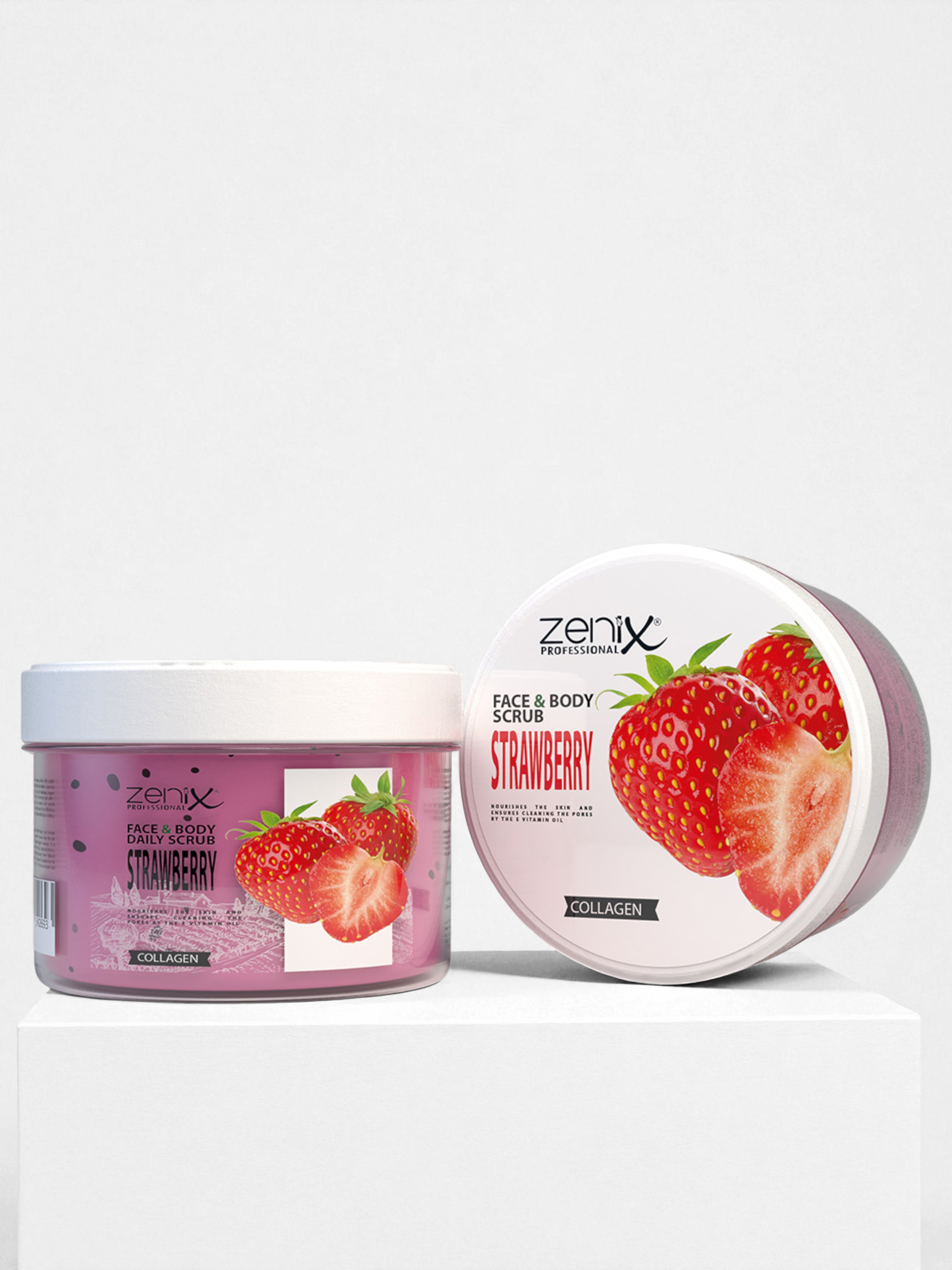 ZENIX Gesichts- & Körper-Tägliches Peeling Erdbeere