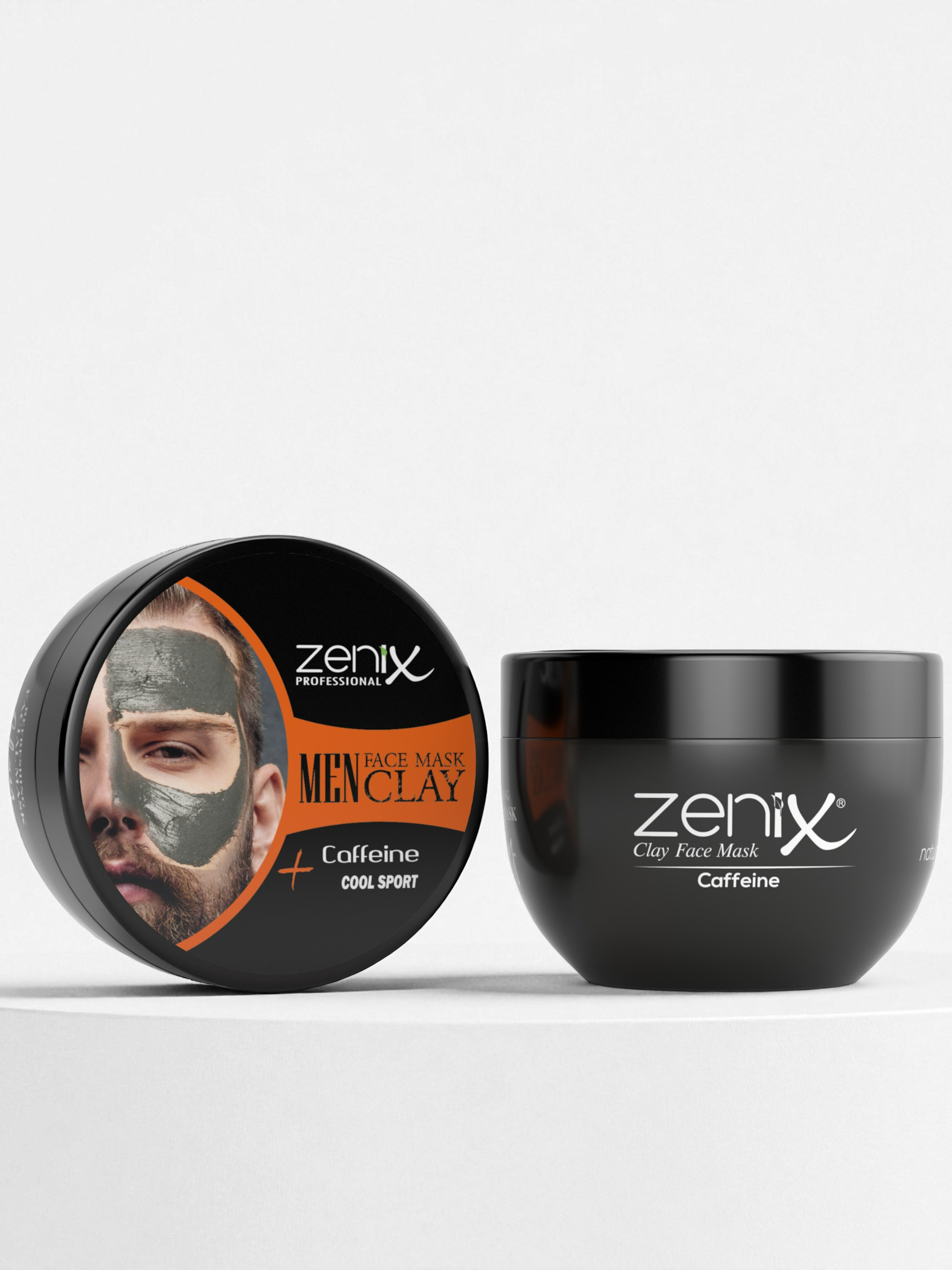 ZENIX MEN Tonerde Gesichtsmaske Koffein Cool Sport